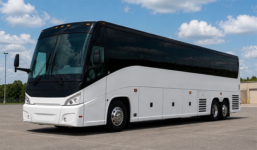 56-passenger charter bus available in Gaithersburg, MD